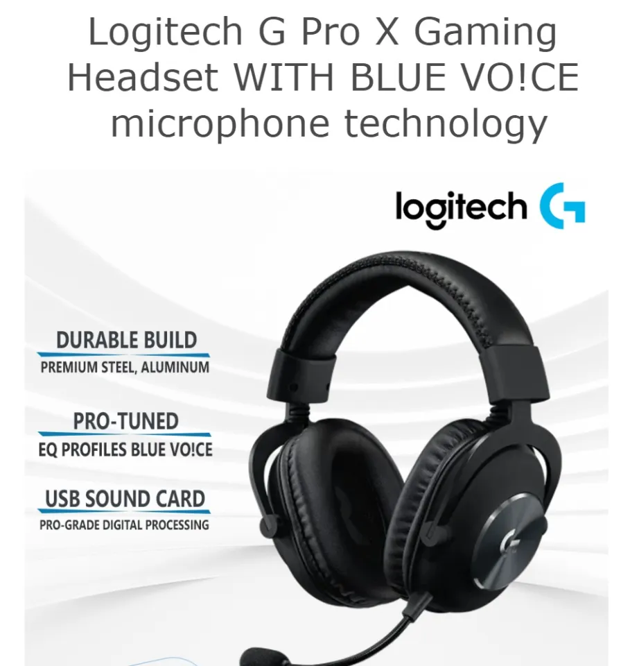 Logitech PRO X Gaming Headset with Blue VO!CE Mic Technology