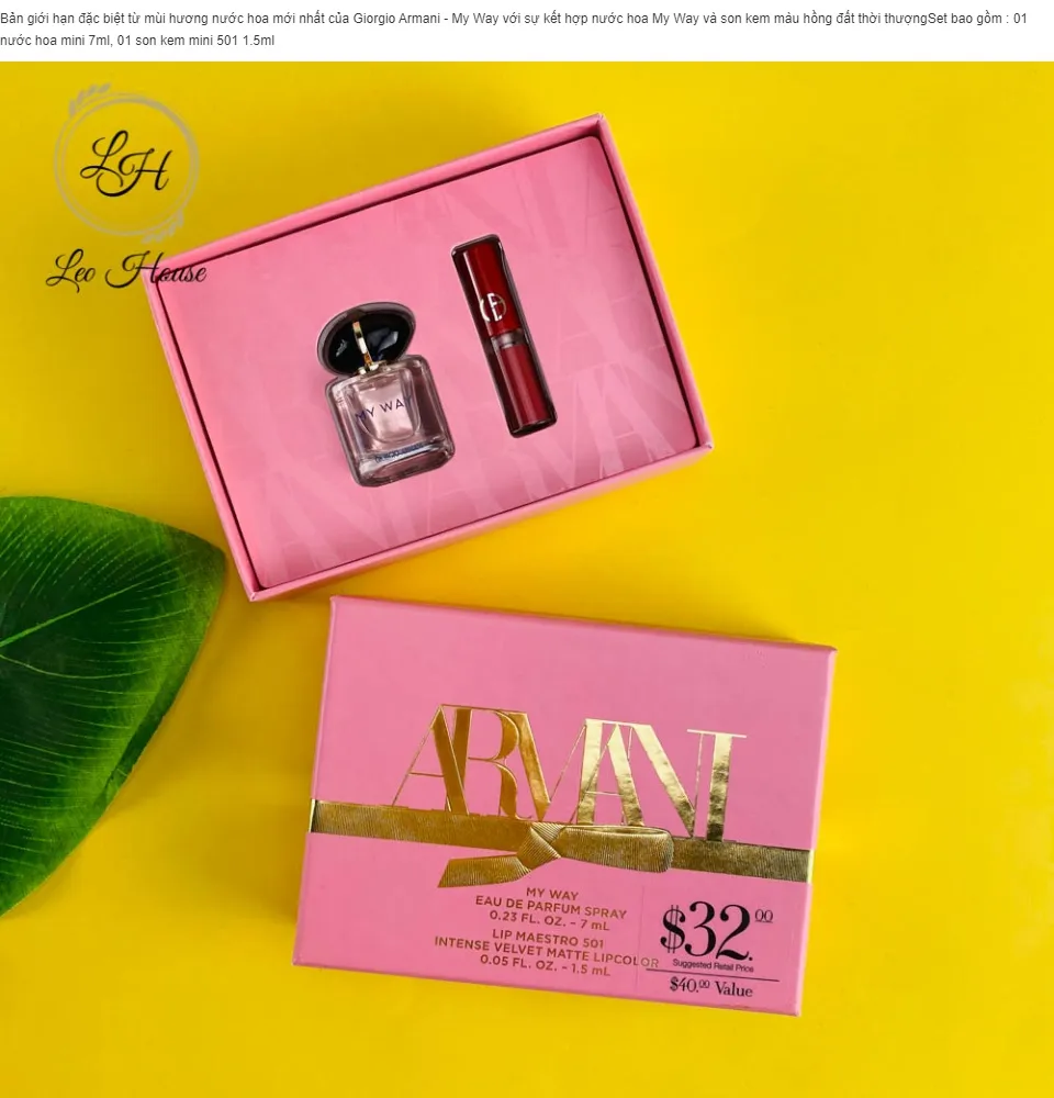 Set nước hoa son mini Giorgio Armani My Way 