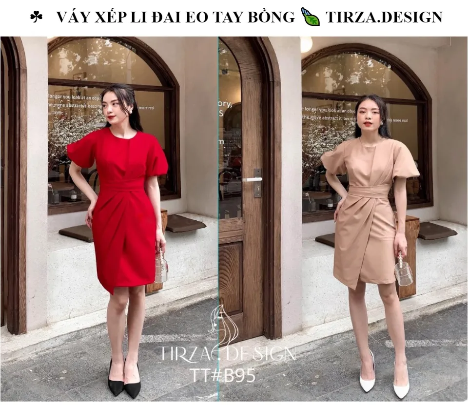 Váy đầm body xếp ly tôn dáng sang trọng - Đầm công sở xoắn eo siêu ...