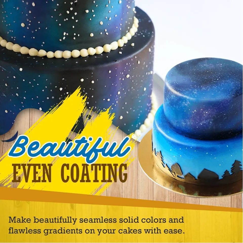 PointZero Cake Airbrush Decorating Kit - Airbrush, Compressor, and 4  Chefmaster Colors - Point Zero Airbrush