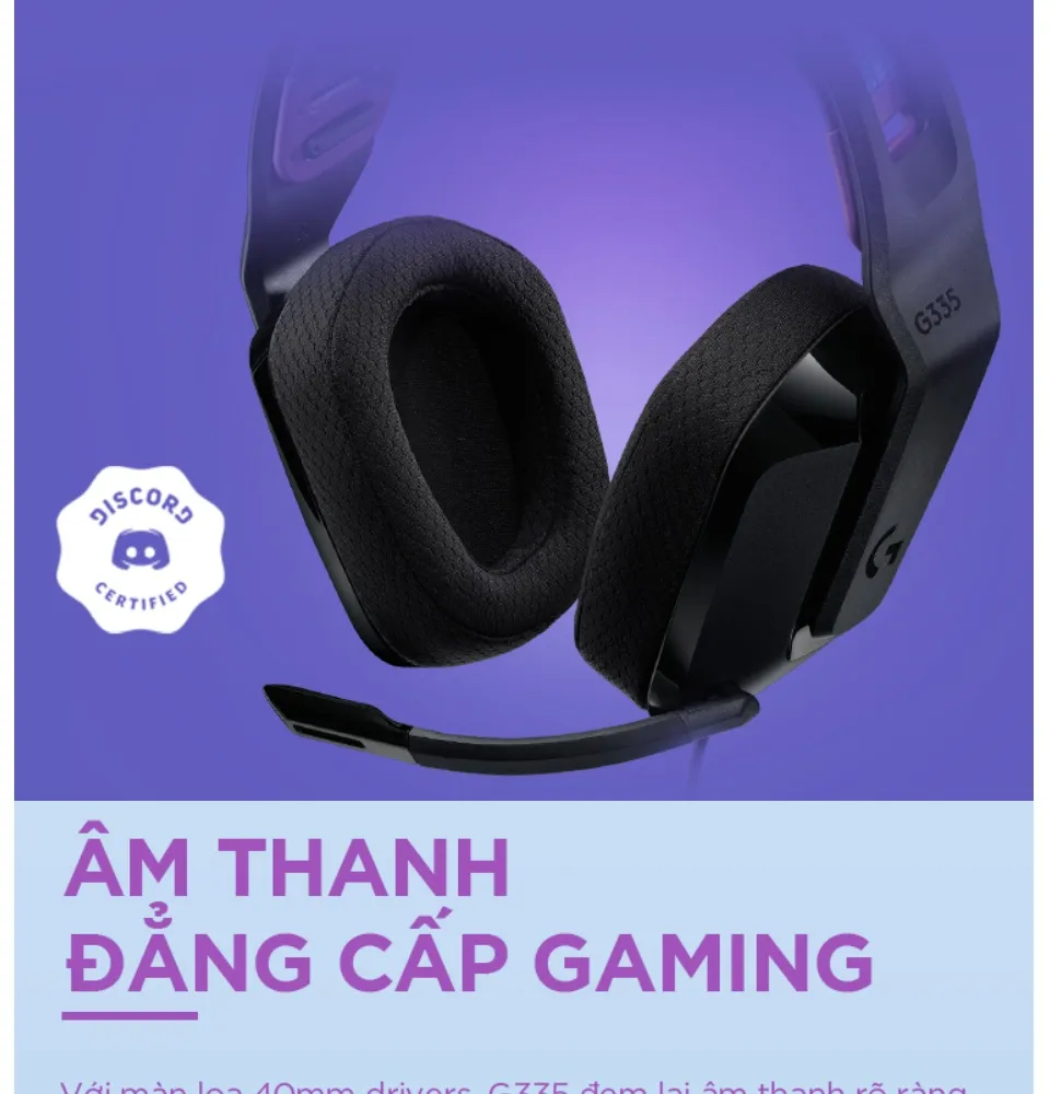 [Nhập LOGIMAY3 giảm 10% đơn từ 800K] Tai Nghe game có dây Logitech G335 ...