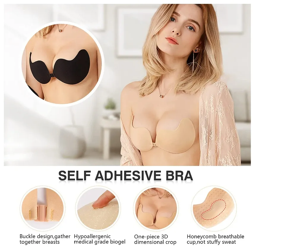 Sweethouse Women Push Up Silicone Mango Self Adhesive Bra Sticky Invisible  Push up Silicone Bras