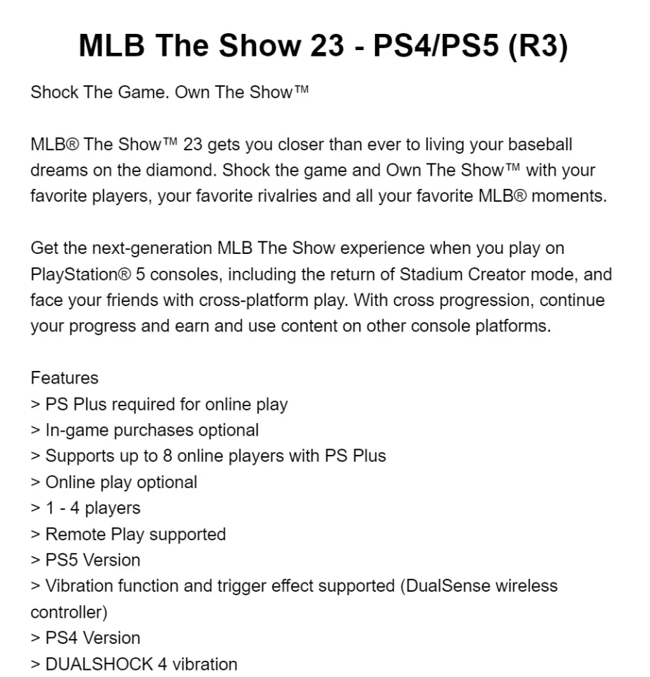 MLB The Show 23 - PS5 and PS4 Games