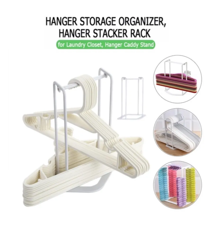 Hanger Storage Organizer Hanger Stacker Rack for Laundry Closet