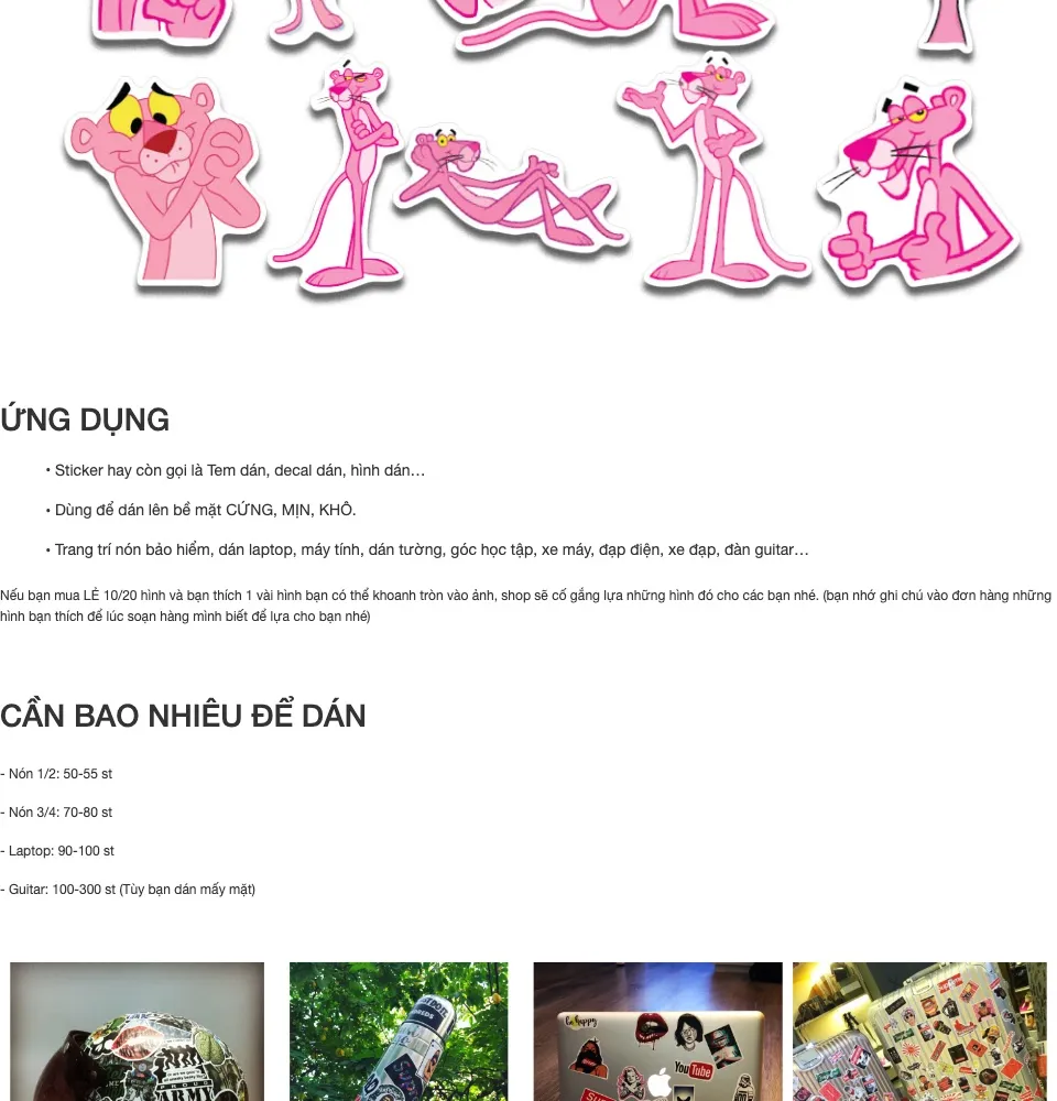 Sticker Pink Panther Hình Dán Chủ Đề Báo Hồng Ngộ Nghĩnh Hài Hước Dễ Thương  2021 Decal Nhựa Cao Cấp Chống Nước | Lazada.Vn