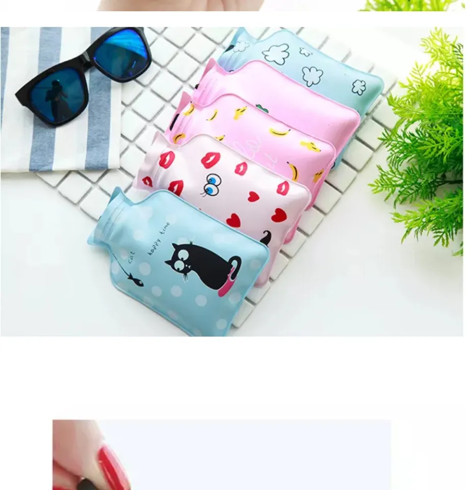 1pc Random Color Pvc Hot Water Bottle With Water Injection Mini Plush Hand  Warmer For Women, Kids, Cute Cartoon Design