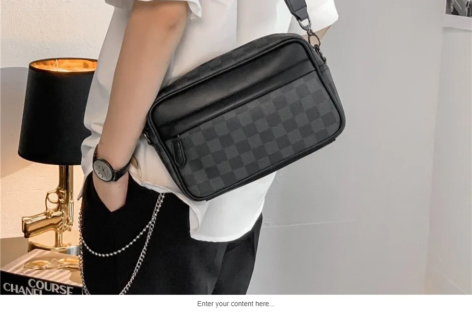 Outdoor Casual Fashion Men Sling Bag PU Leather Shoulder Messenger Bag Beg  Silang Lelaki Perempuan (SL-076)