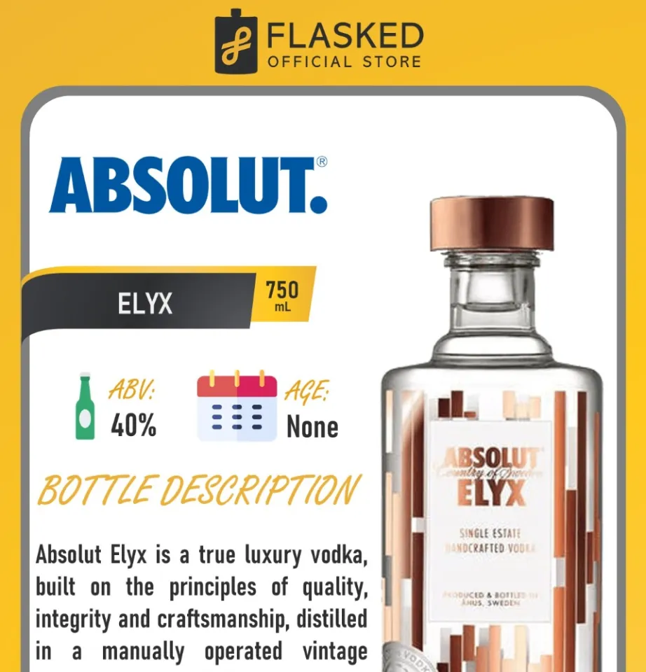 Absolut Elyx Vodka 750ml