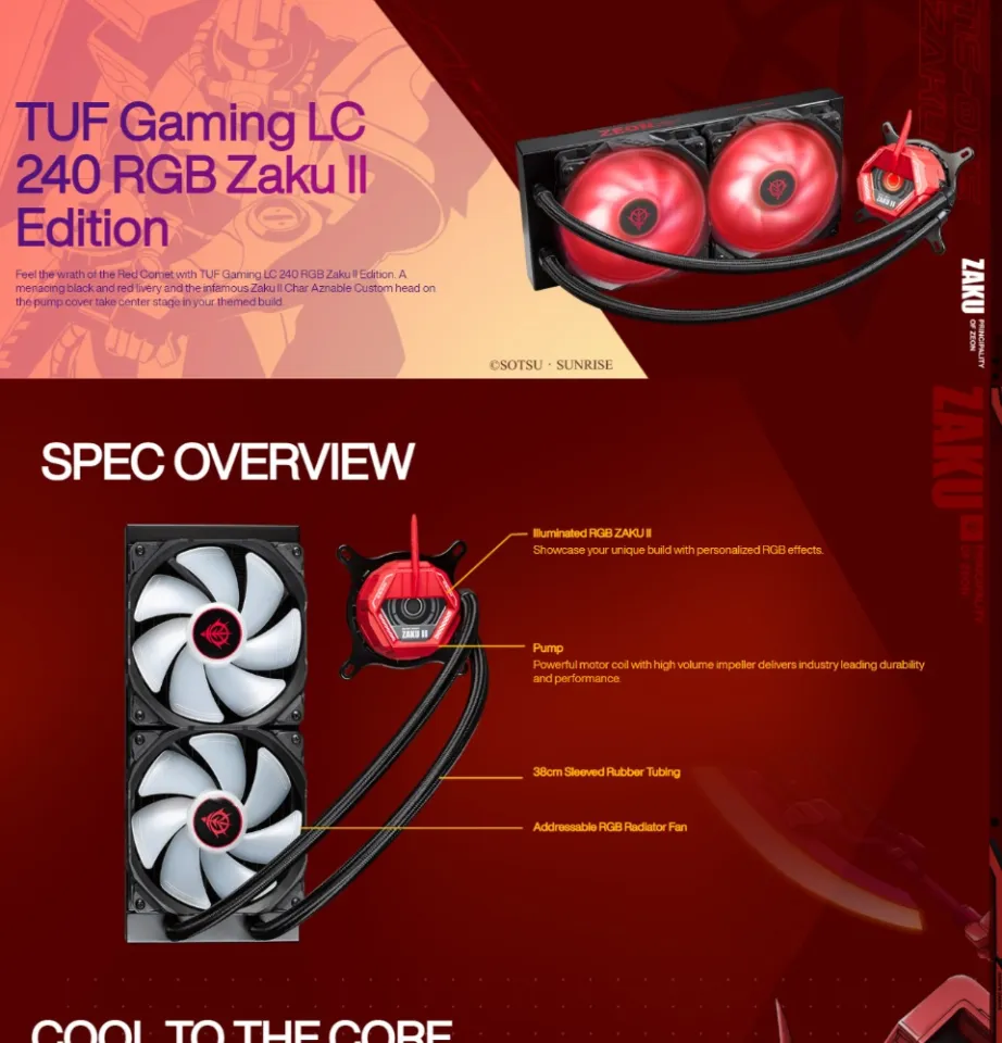 Asus TUF Gaming LC 240 RGB Zaku II Edition All-In-One Liquid CPU