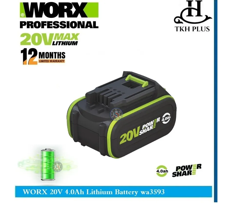 Worx POWERSHARE Battery 20V 4.0AH