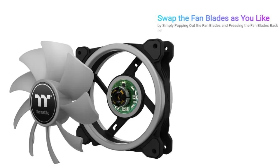 CL-F137-PL12SW-A Thermaltake SWAFAN 12cm RGB Radiator Fan TT