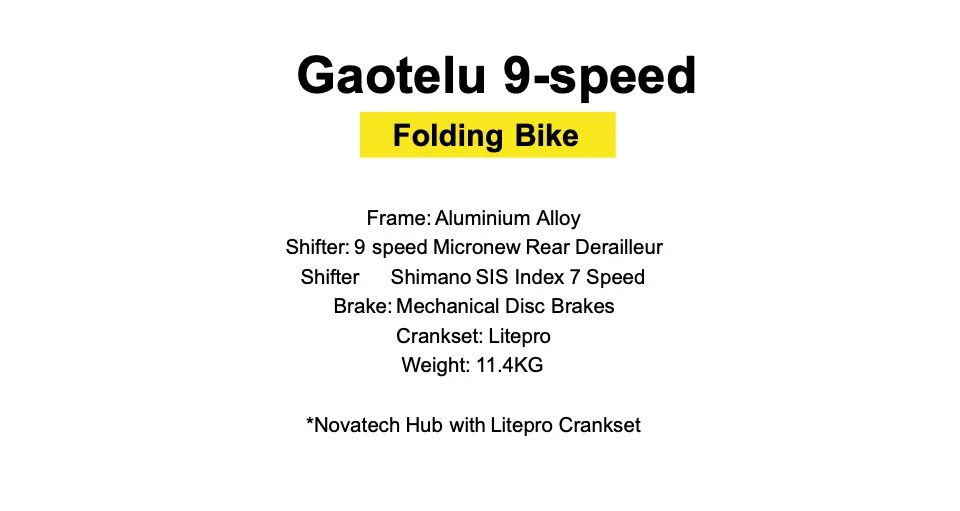gaotelu folding bike