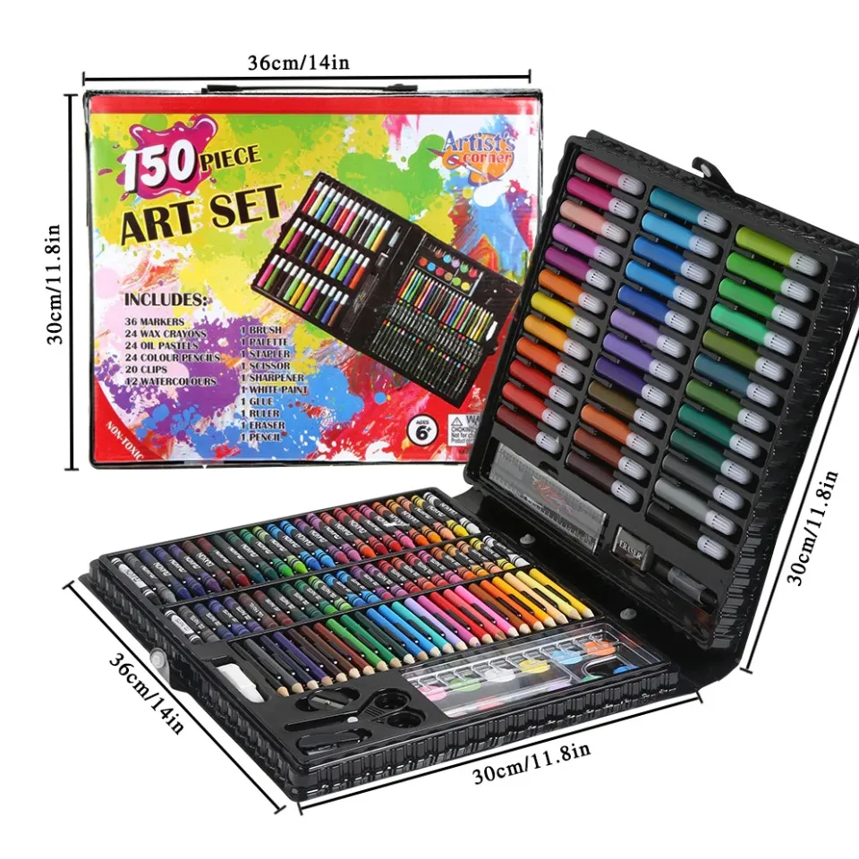 1pc/set 150-piece Drawing Set For Kids, Including Watercolor Pen, Sketch  Pencil, Marker & Colour Pen, Etc. Great Gift For Festival With Random Color  Tools