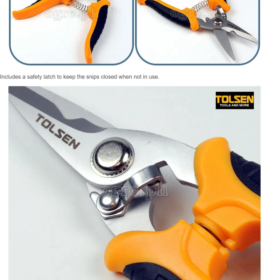 Tolsen 30042 Multi-Purpose Spring Loaded Scissors 180mm (7”)