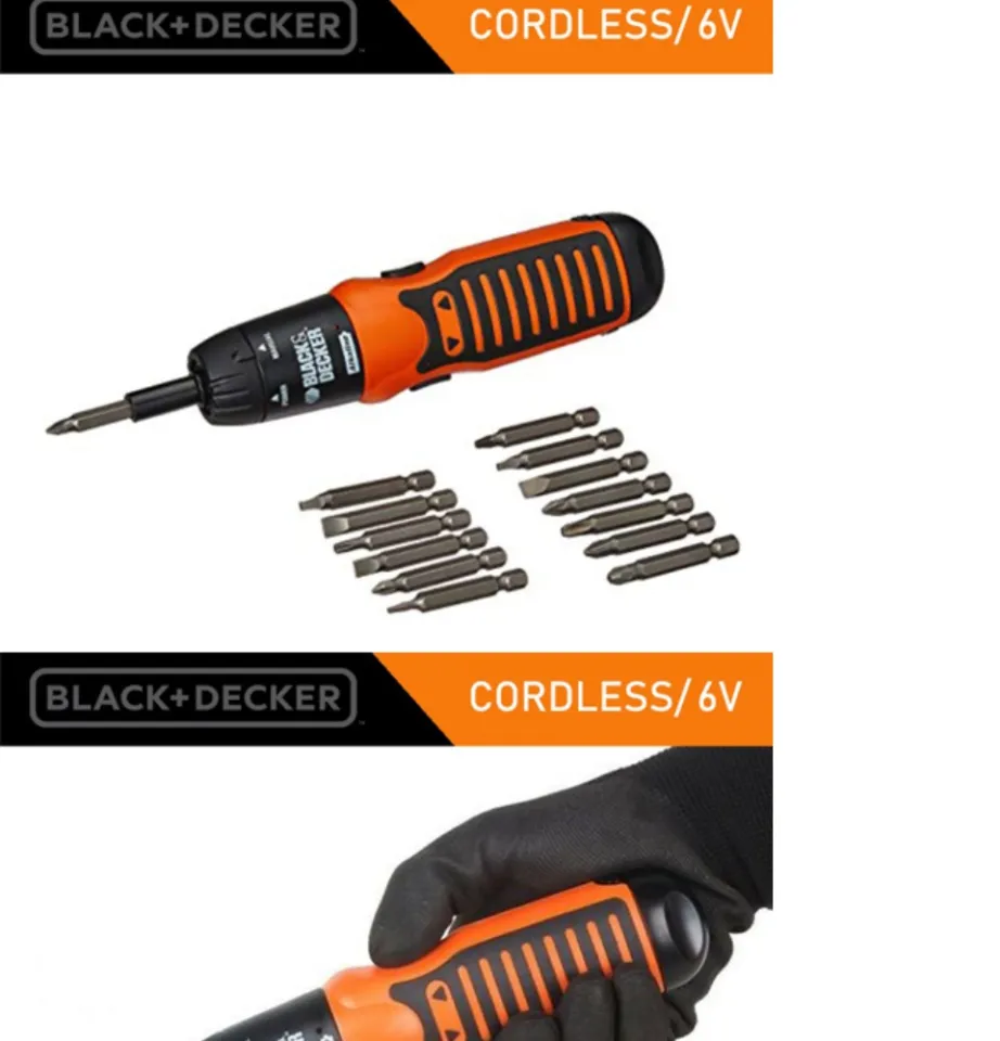 Black Decker A7073 IN 6V Alkaline Screwdriver Set