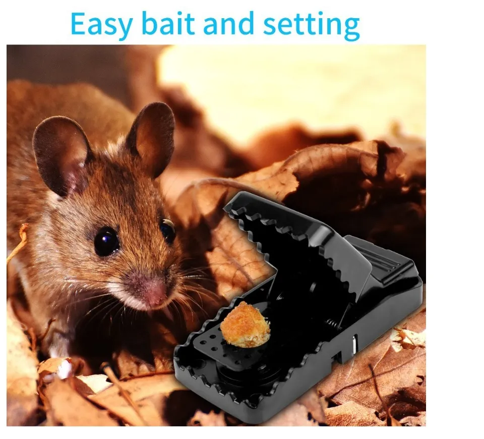 Mouse Trap, Easy To Bait Rodent Killer, Reusable Snap Mice Trap