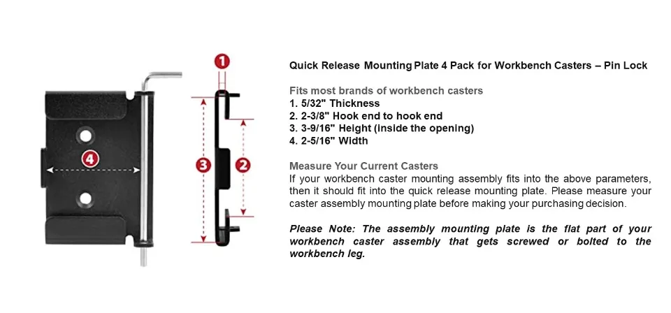 Fulton Workbench Casters with PIN Lock Mounting Plates, Caster Wheels  11559 Lazada PH