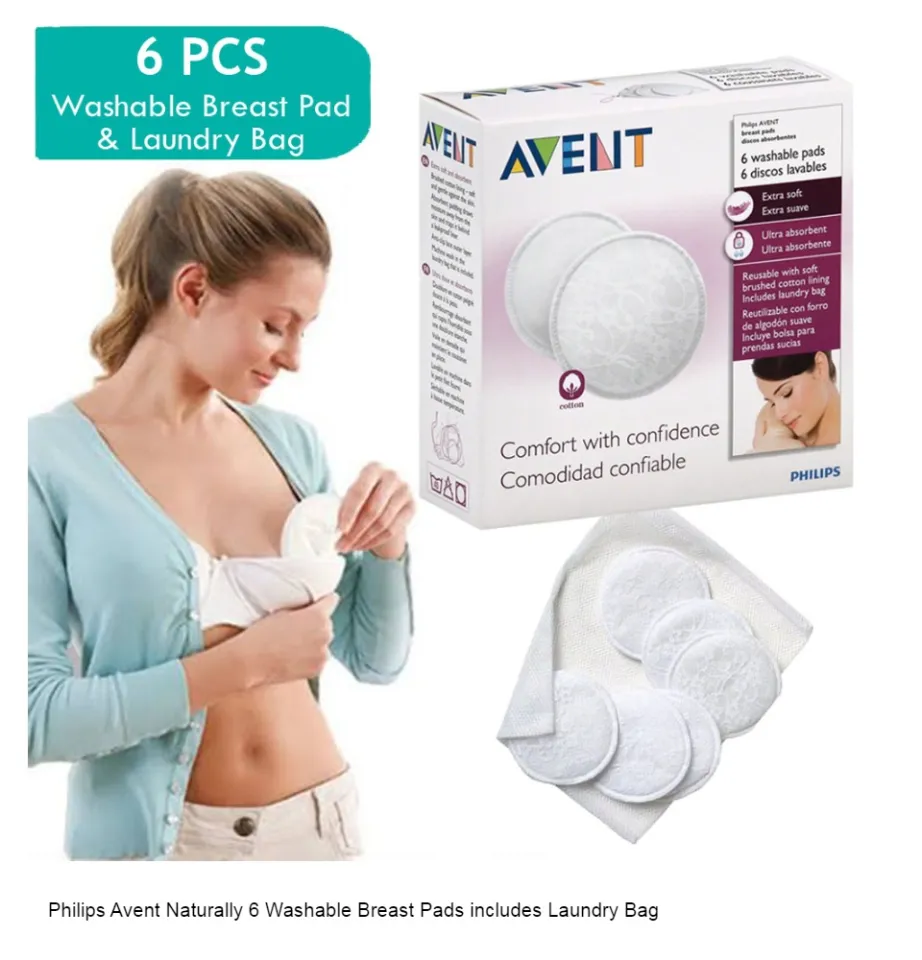 Philips Avent Washable Breast Pads isi 6 pcs bisa dicuci + free