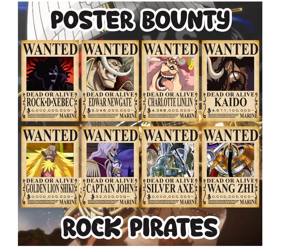 Rocks D Xebec One Piece Bounty Rocks Wanted | Poster