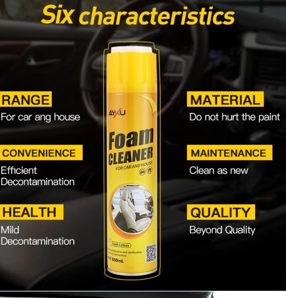 Multipurpose Foam Cleaner Spray, Foam Cleaner For Car And House Lemon  Flavor, Leather Decontamination, Multi-functional Foam Cleaner, Cleaning  Spray F