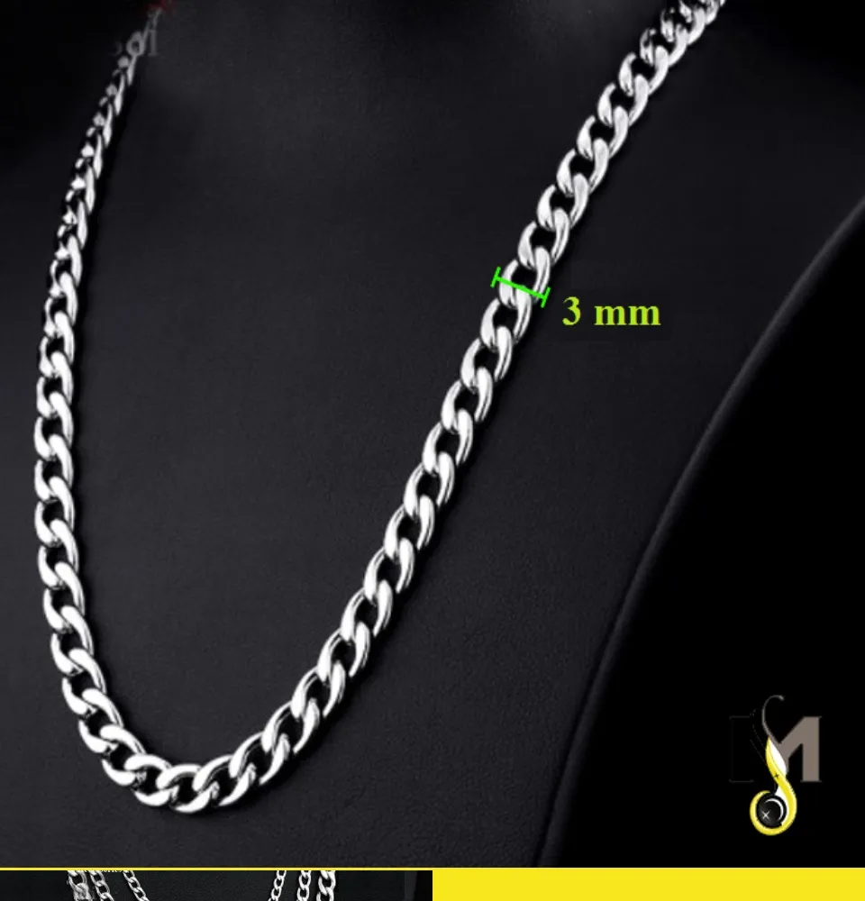 Dây Chuyền Inox Nam Kiểu Lặc 3Mm Đơn Giản - Cá Tính | Lazada.Vn