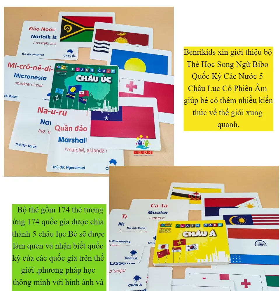 Bộ Thẻ Học Cờ Các Nước Quốc Kỳ Flash Card Cờ Các Nước Trên Thế Giới
