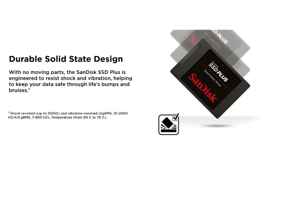 SanDisk SSD PLUS 2.5 480GB SATA III Internal Solid State Drive (SSD)  SDSSDA-480G-G25