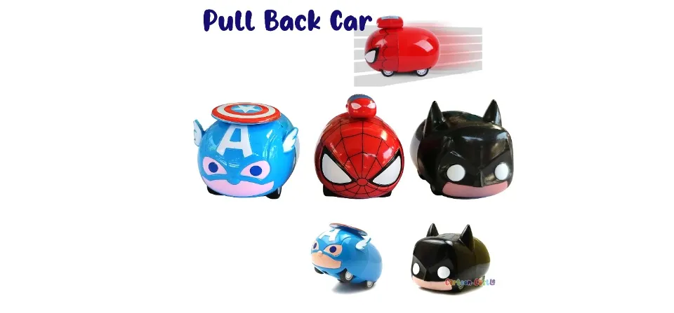 Car accessories Tsum Tsum Batman Spiderman Cute Pull Back Car Decoration  Collection Gift | Lazada