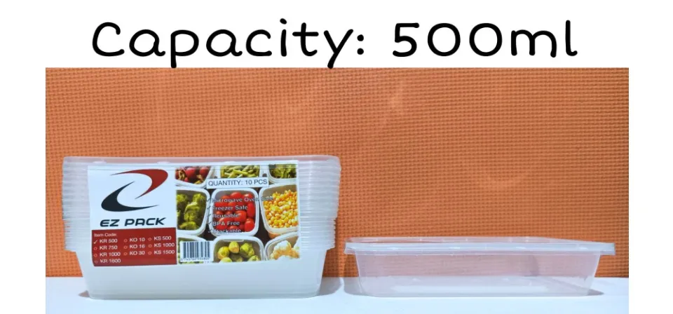 500ml Rectangular Microwavable Container – Packaging Lab Philippines