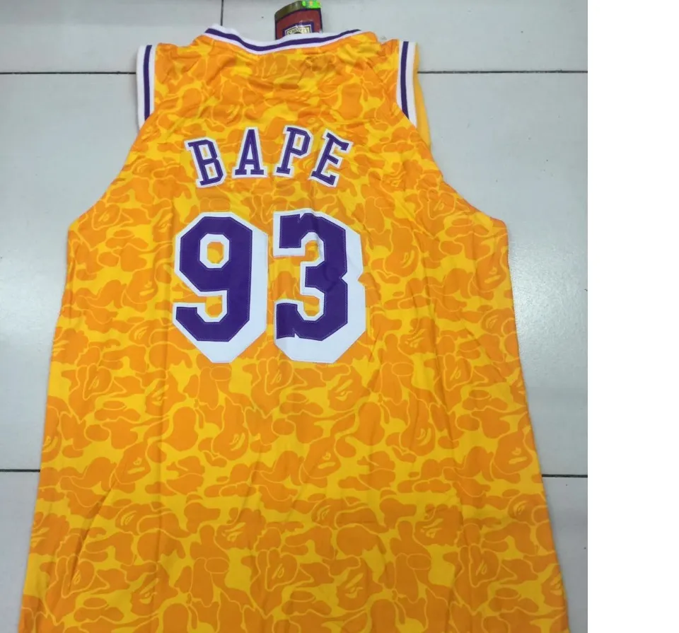 nba LAKERE BULLS CELTICS WARRIORS #93 BAPE basketball jersey