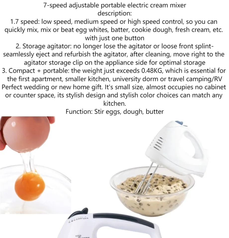 1pc 7 Speeds Electric Hand Mixer, Household Portable Powerful