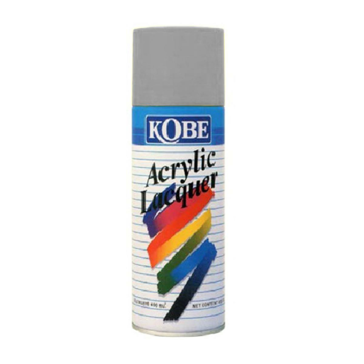 kobe-สีสเปรย์-400-ซีซี-รุ่น-920-สีเทาเข้ม-can-color-spray-สีกระป๋อง-แปรงทาสี-paint-brush