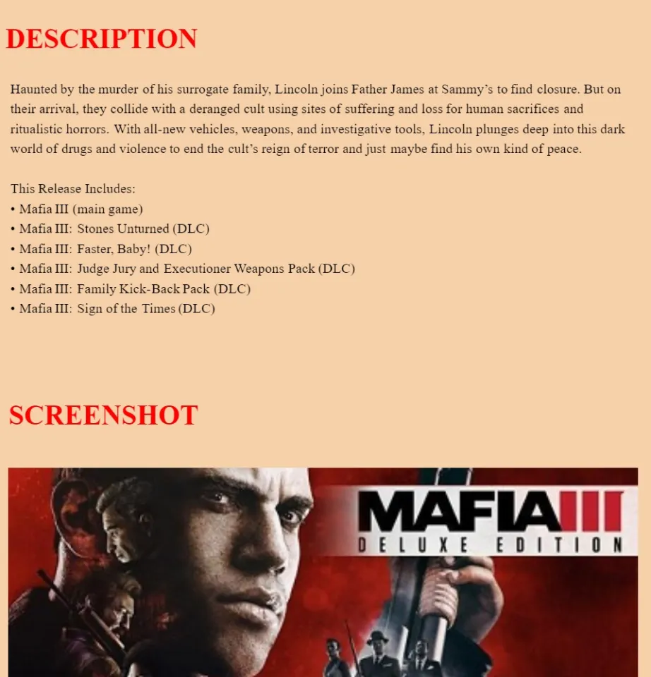 Get Mafia III: Sign of the Times