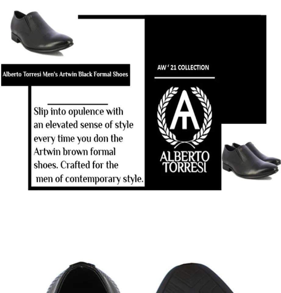 Alberto Torresi Black Formal Shoe For Men