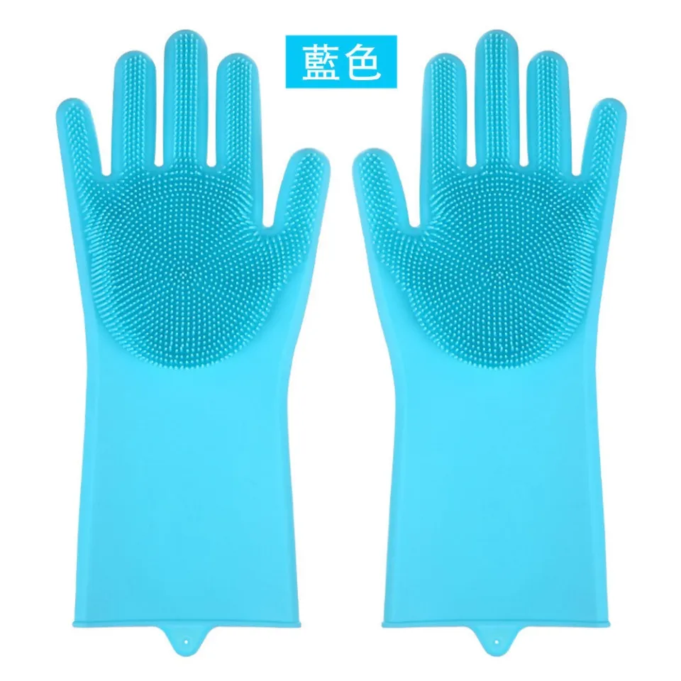 Magic Silicone Dishwashing Gloves Kitchen Tool for Cleaning, Dish Washing