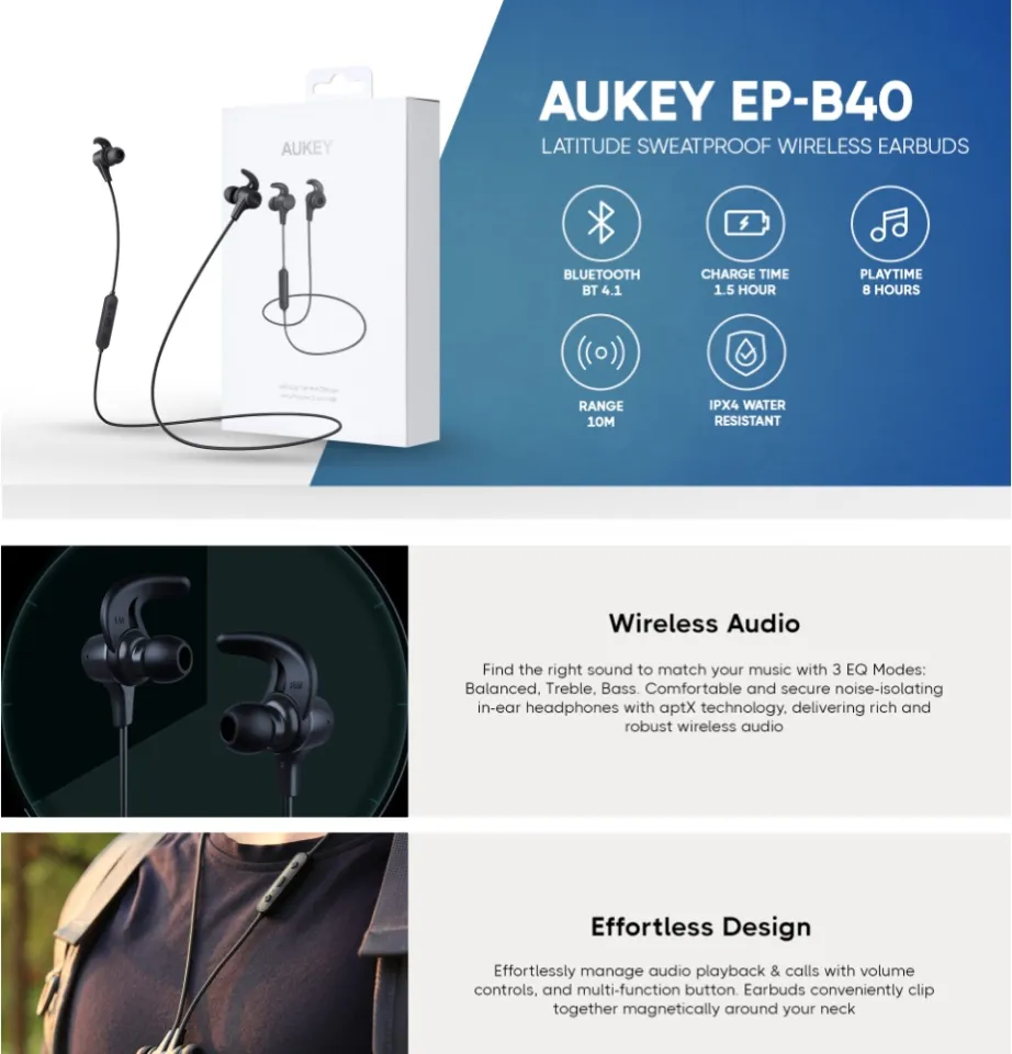 Aukey latitude wireless online earbuds