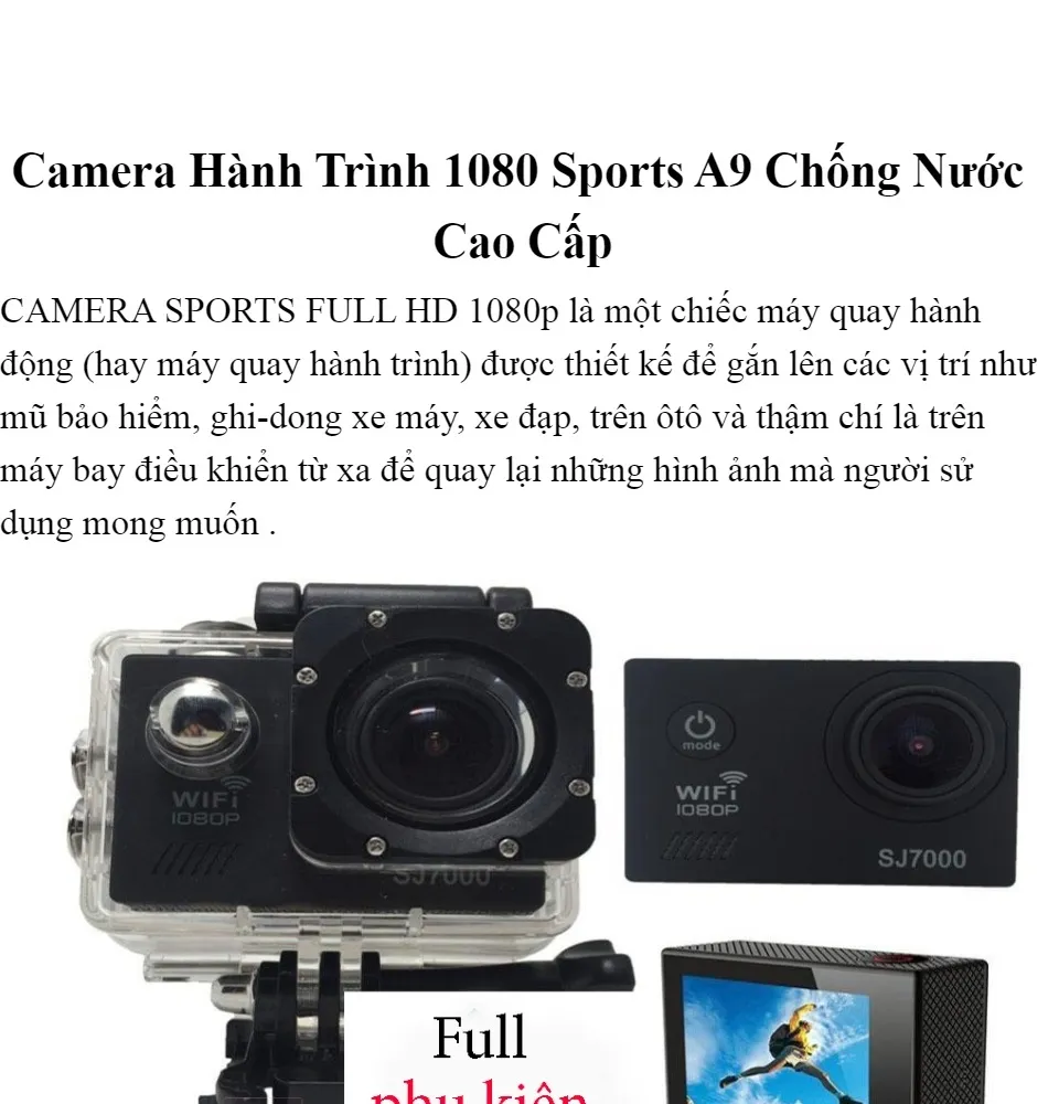 HCM]CAMERA Hành Trình Đi Phươt -Camera Hành Trình 1080 Sports Cao ...