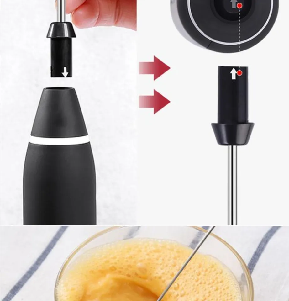 idrop 2 IN 1 Kitchen USB Rechargeable Milk Electric Spinning Whisk Frother