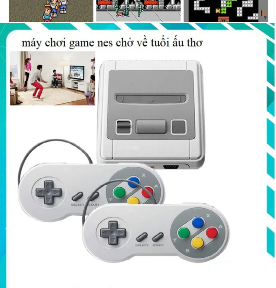 Máy chơi game 2 người chơi only one- HD GAME 620 game, kết nối TV, đồ họa  3D phiên bản SNES Mini SFC Retro Game cầm tay 4 nút cao cấp- BẢO