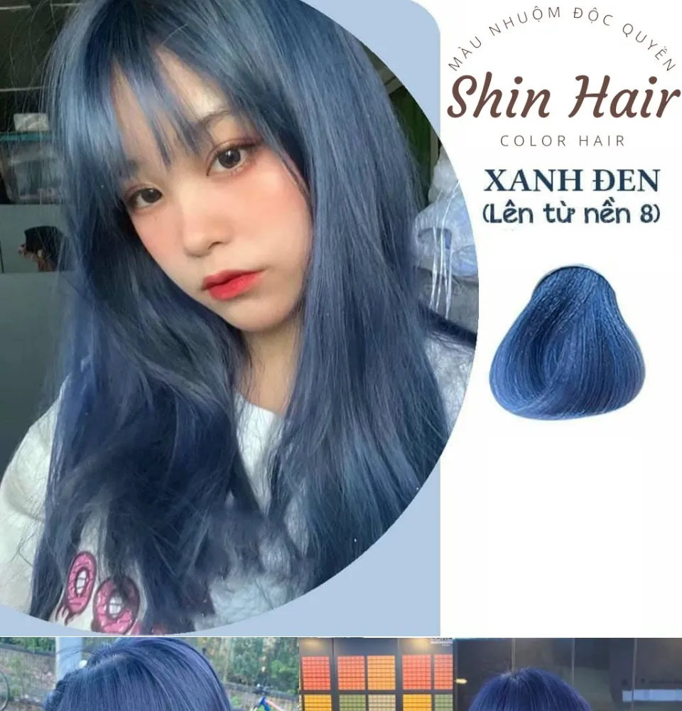 Tóc xanh đen sẽ mang lại cho bạn cá tính và sự độc lạ. Chúng tôi cung cấp thuốc nhuộm tóc màu xanh đen độc quyền, giúp bạn sở hữu một mái tóc độc đáo, thu hút ánh nhìn từ mọi người. Hãy xem hình ảnh để cảm nhận được vẻ đẹp của màu tóc này.