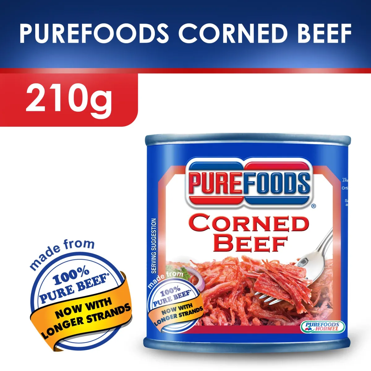 PUREFOODS Corned Beef 210g Now with Longer Strands | Lazada PH