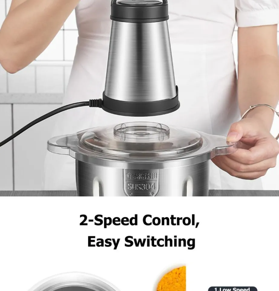 Buy Wholesale China 2l Stainless Steel Small Vegetable Mixer Multi-function  Mini Electric Meat Chopper & Food Chopper Vegetable Chopper at USD 16.99