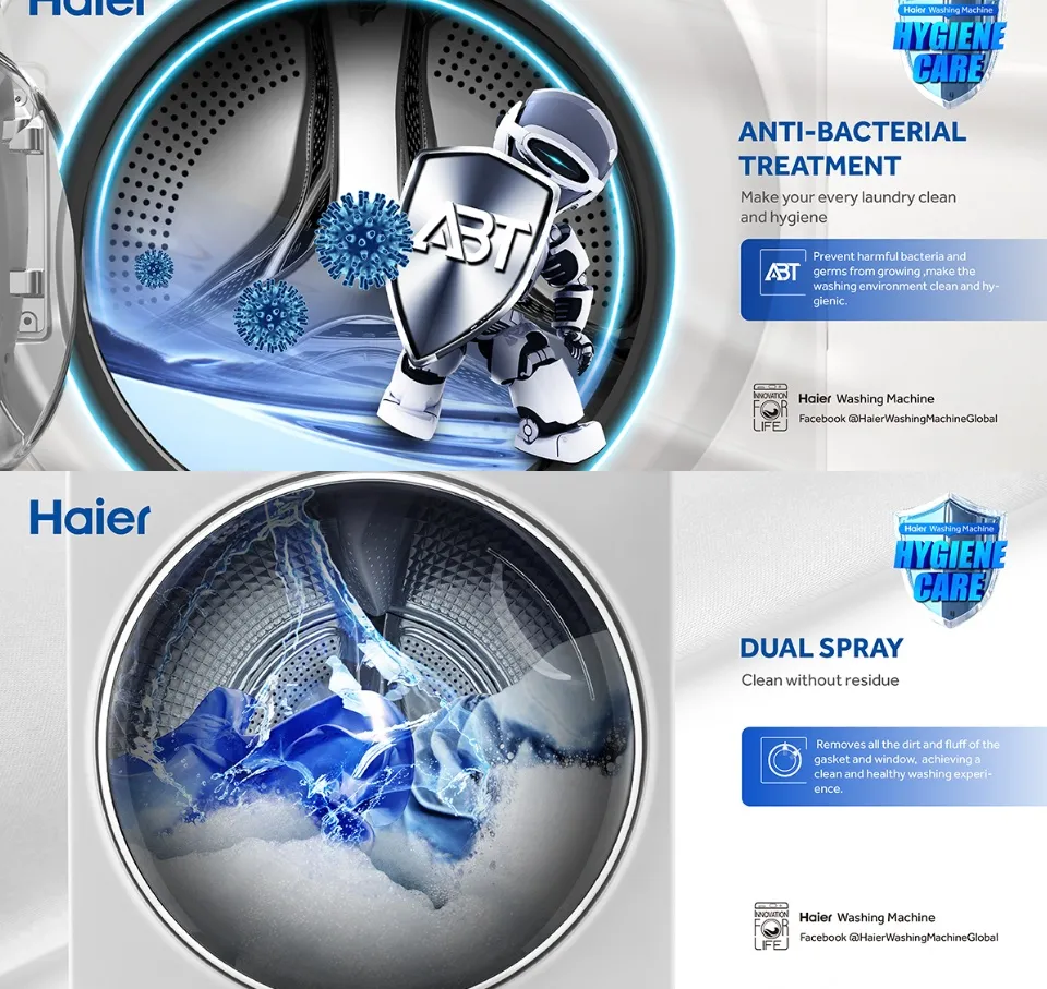Haier Front Load Washing Machine Anti Bacterial Treatment 