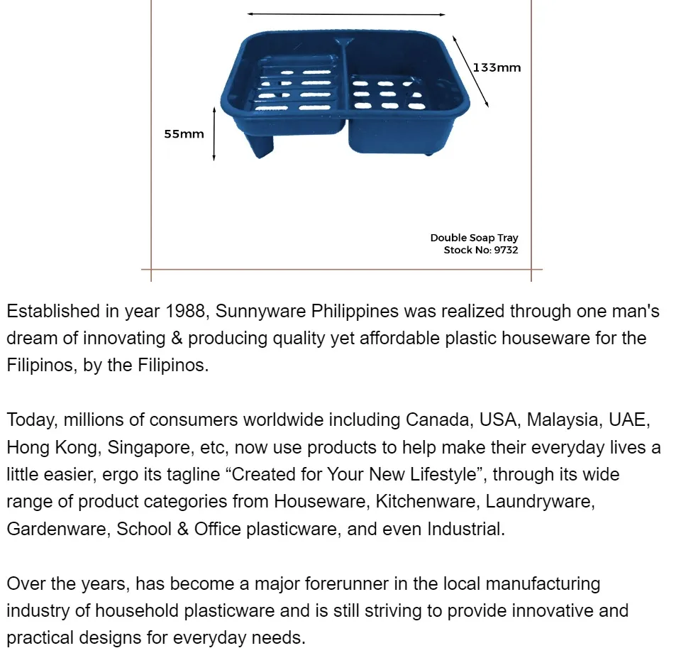 Soap Tray - Sunnyware Philippines