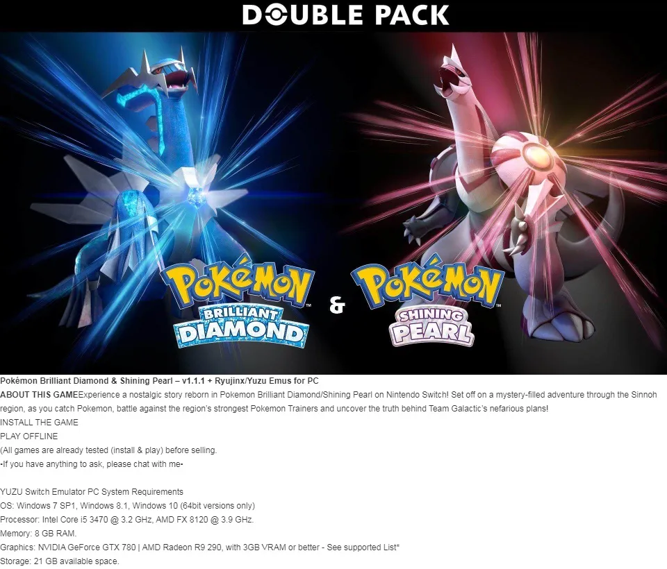 Pokémon Brilliant Diamond & Shining Pearl – v1.1.1 + Ryujinx/Yuzu Emus for  PC - FitGirl Repacks