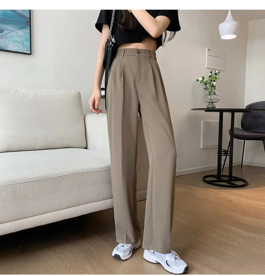 Brown Faux Leather High Waisted Trousers | eBay-anthinhphatland.vn