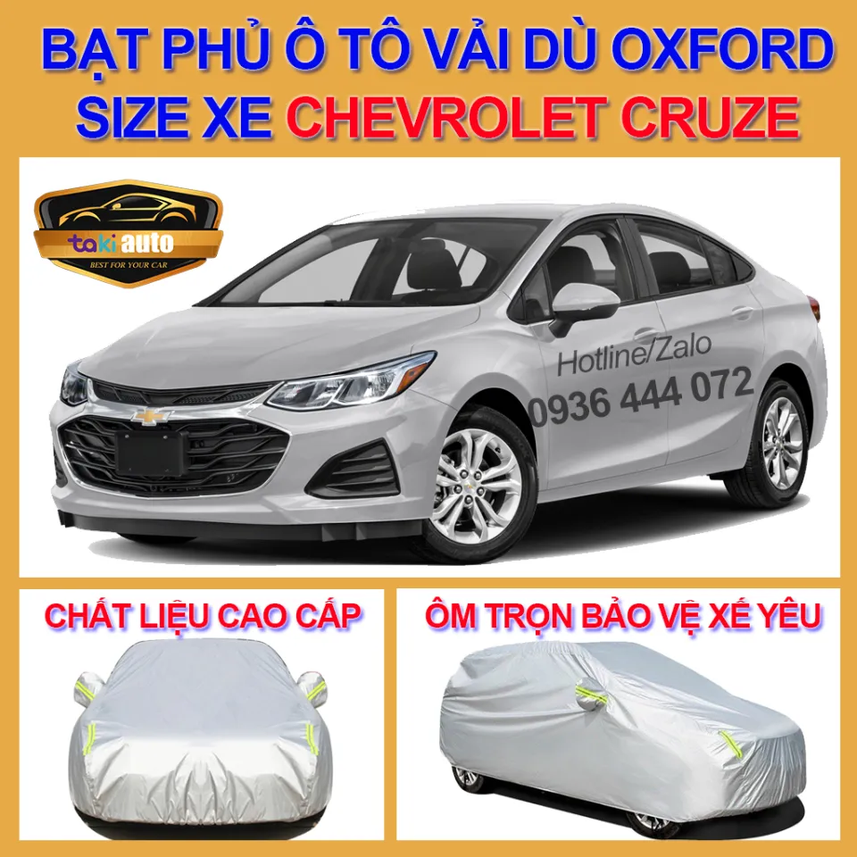 Chevrolet Cruze- Loại Vải Dù] Bạt Trùm Xe Ô Tô 4,5 Chỗ Chevrolet Cruze Vải