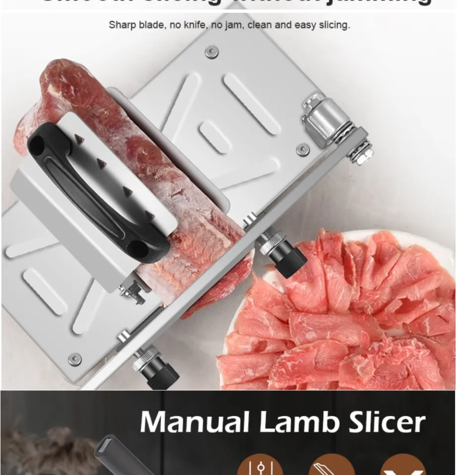 Spring Automatic Meat Delivery Food Cutter Slicing Machine Manual Slicer  Fat Beef Roll Lamb Roll Meat