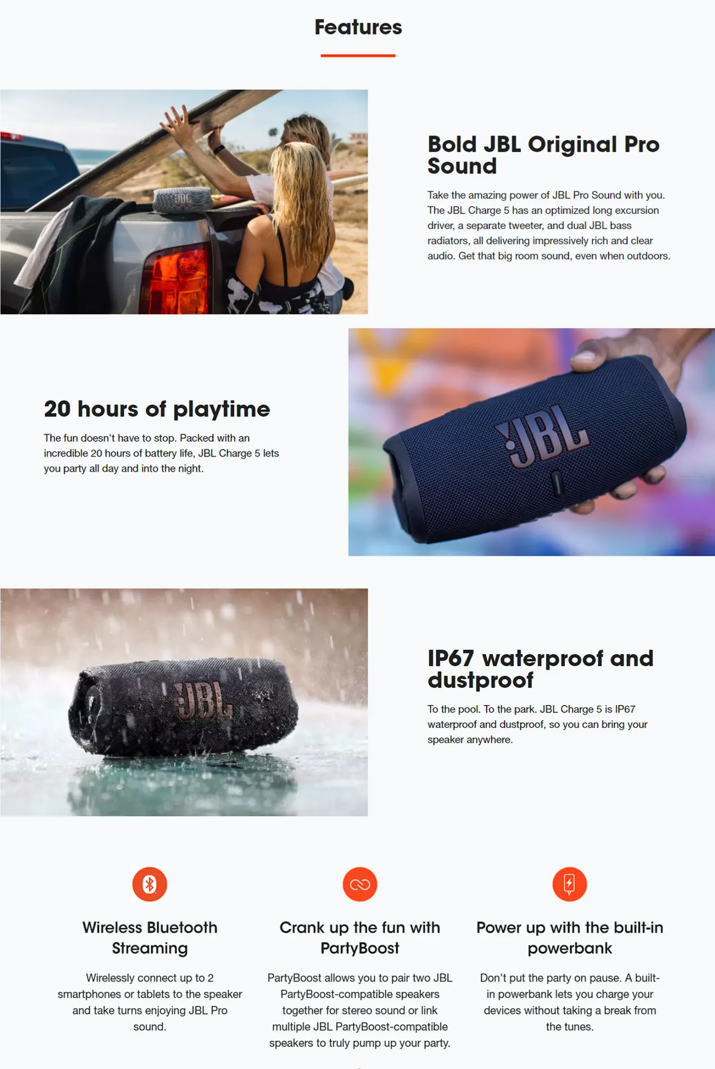 JBL Charge 5 & Partyboost 