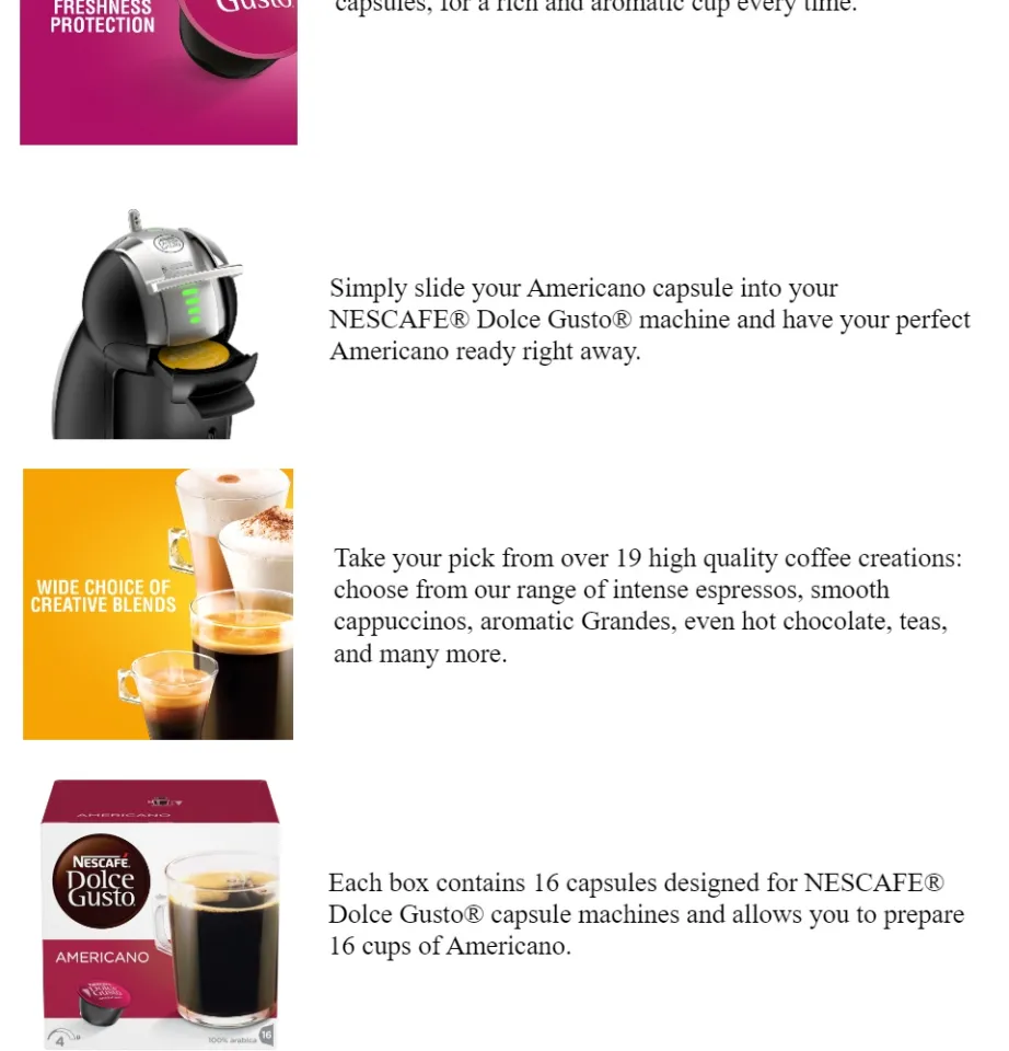 Nescafe Dolce Gusto Americano Coffee 16 Pods